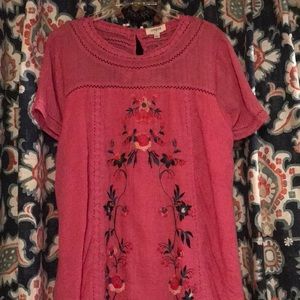 Umgee Mexican style embroidered dress.